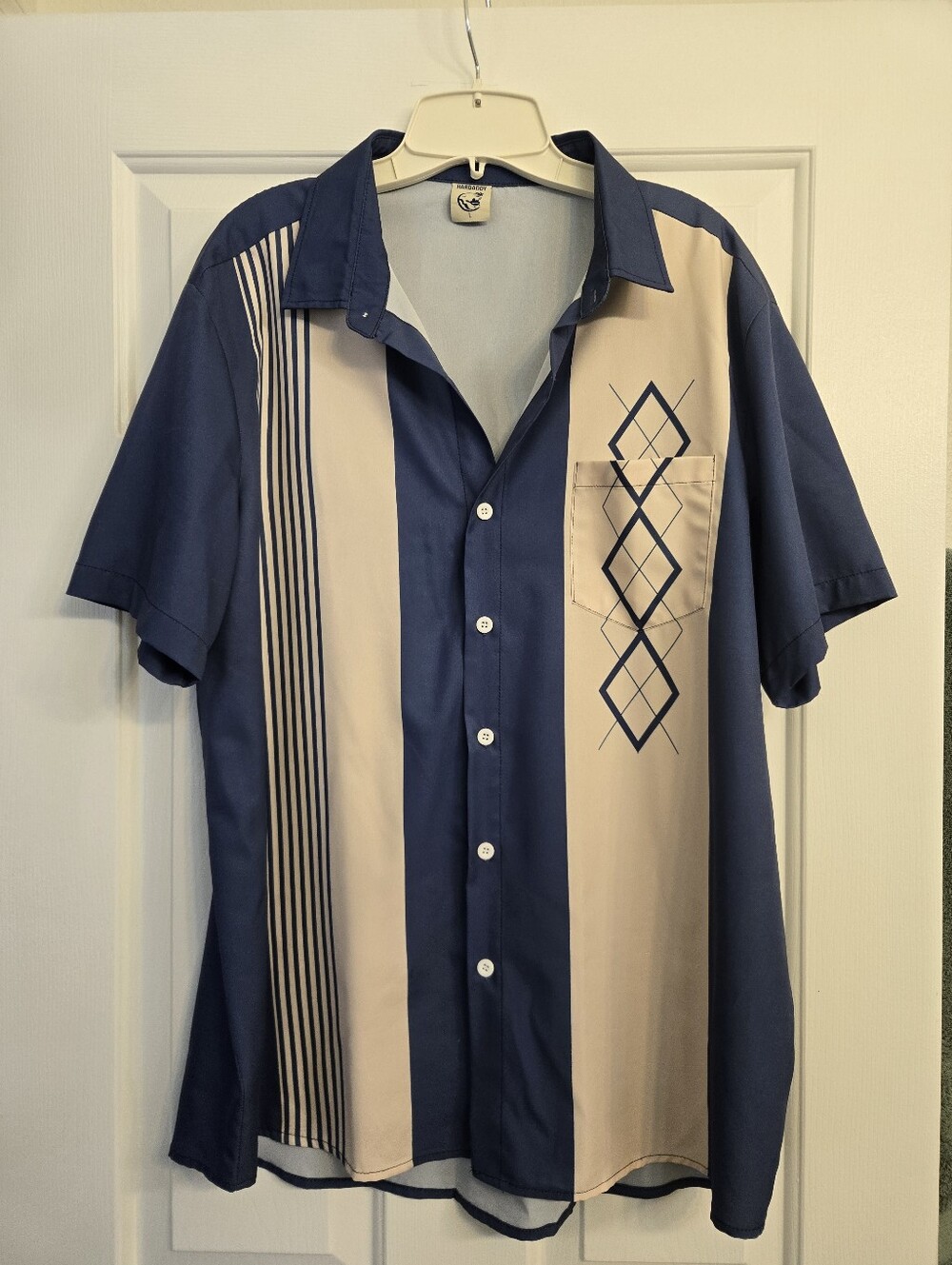 Hardaddy Men’s Sky Blue Casual Button-Down Shirt